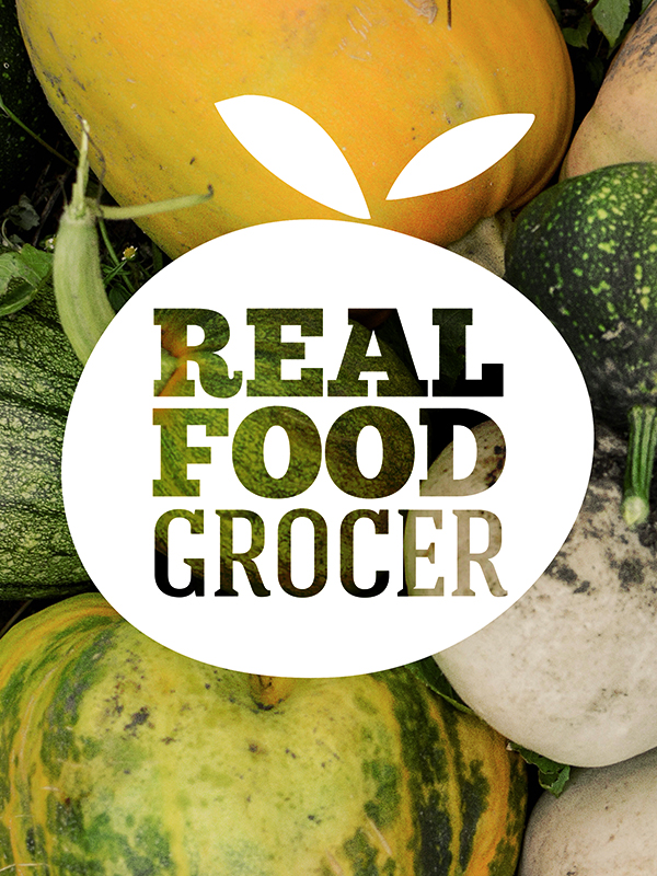 Real Food Grocer logo design